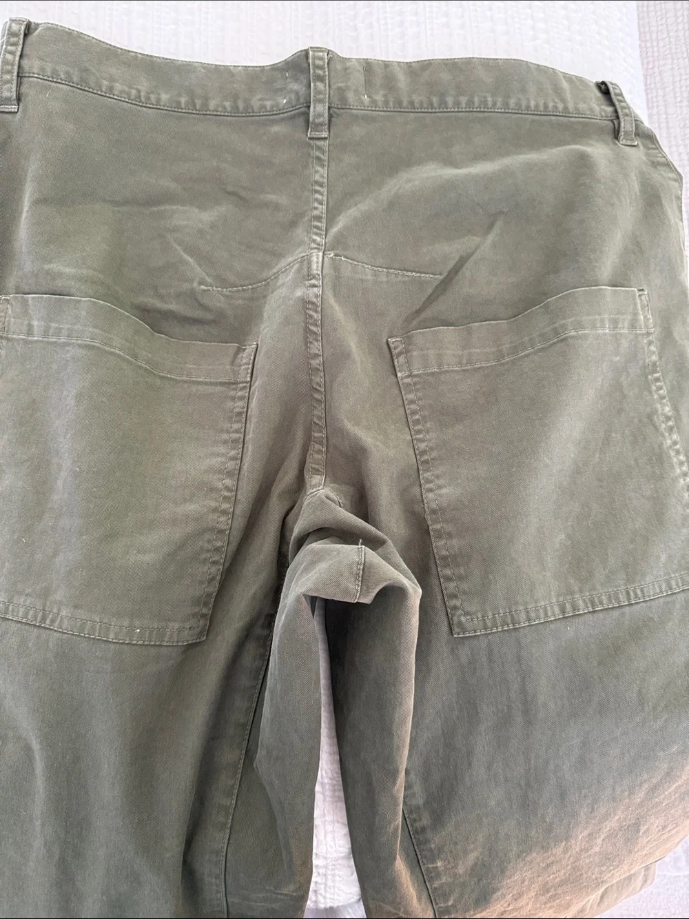 NILI LOTAN Shon Cotton Twill Barrel-Leg Size 6 Camo Olive Green color - Picture 8 of 12
